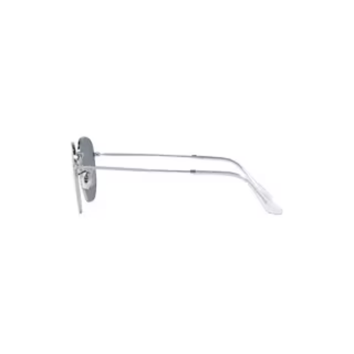 Ray Ban Hexagonal Metal Silver Polarized Sunglasses