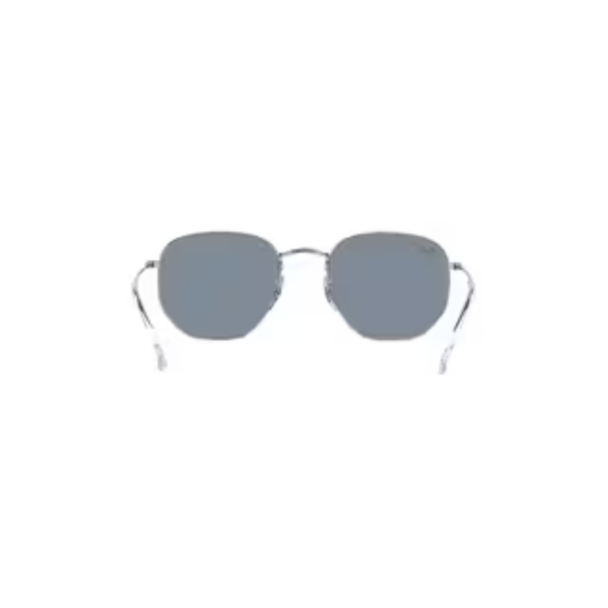 Ray Ban Hexagonal Metal Silver Polarized Sunglasses