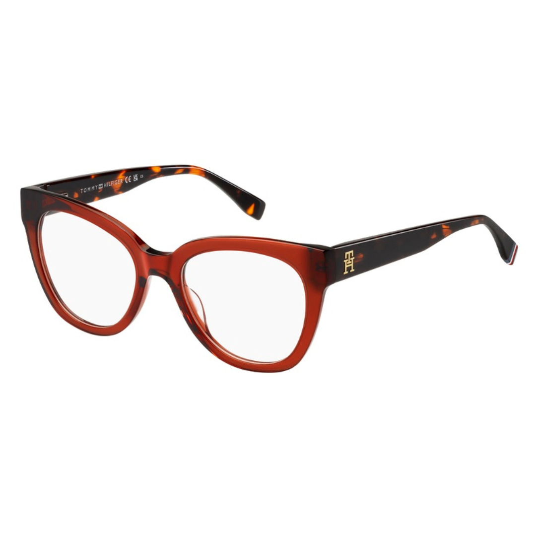 Tomijs Hilfigers deg sarkanas brilles