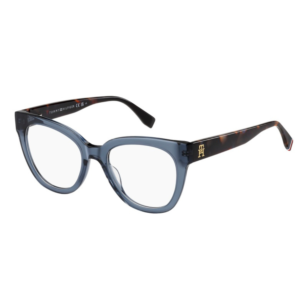 Tommy Hilfiger zilas kontrastējošas brilles