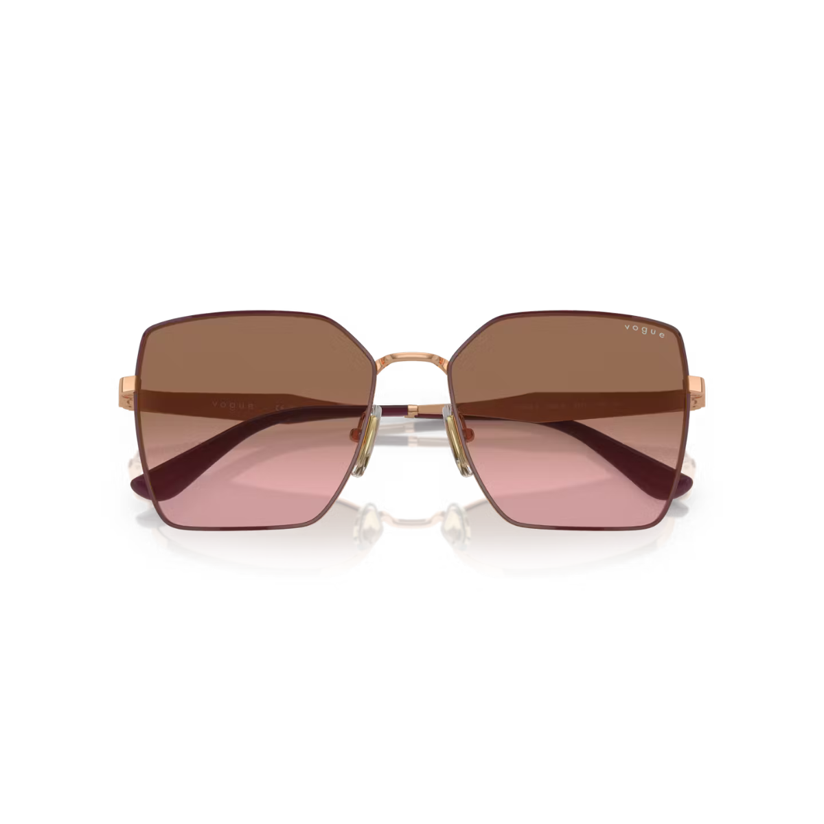 Vogue Red Pink Metal Sunglasses