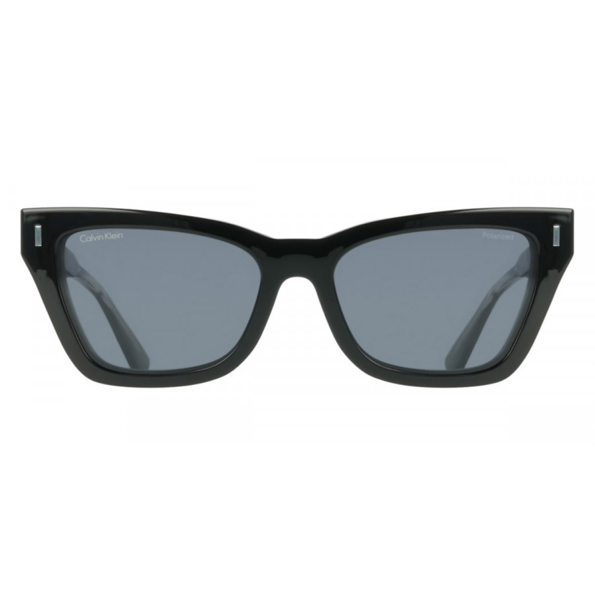 Calvin Klein Black Polarized Plastic Sunglasses