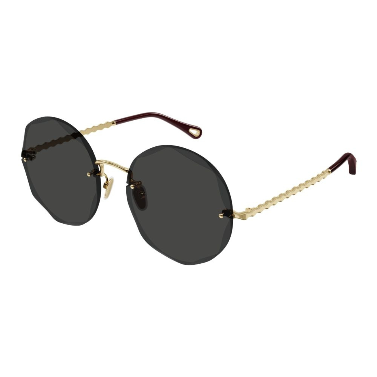 Chloe Gold Rimless Sunglasses