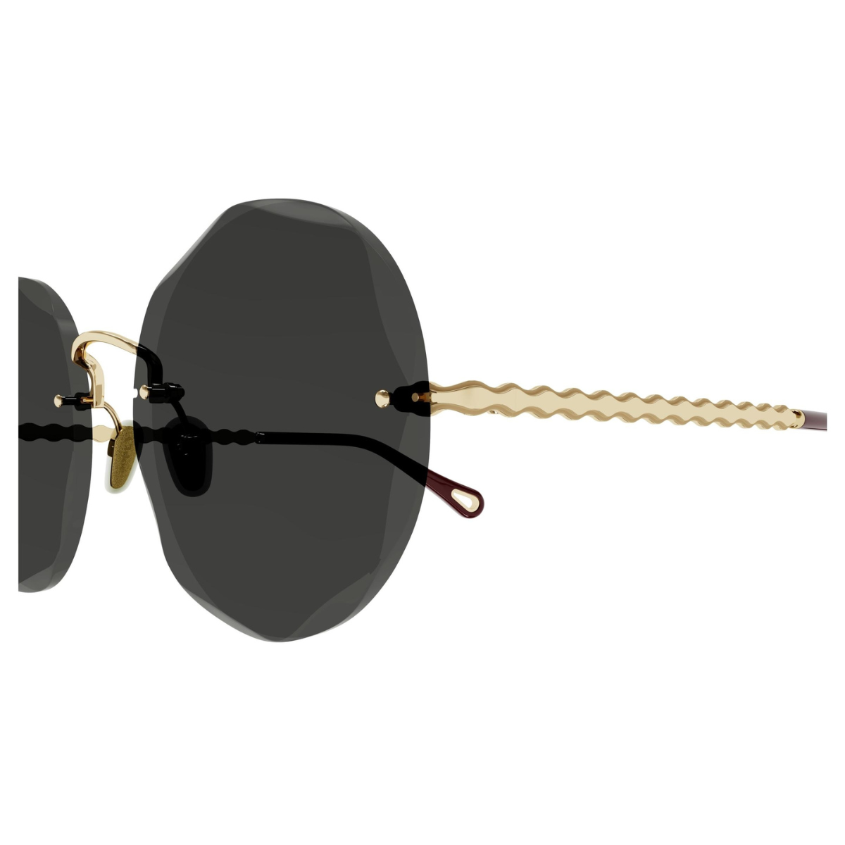 Chloe Gold Rimless Sunglasses