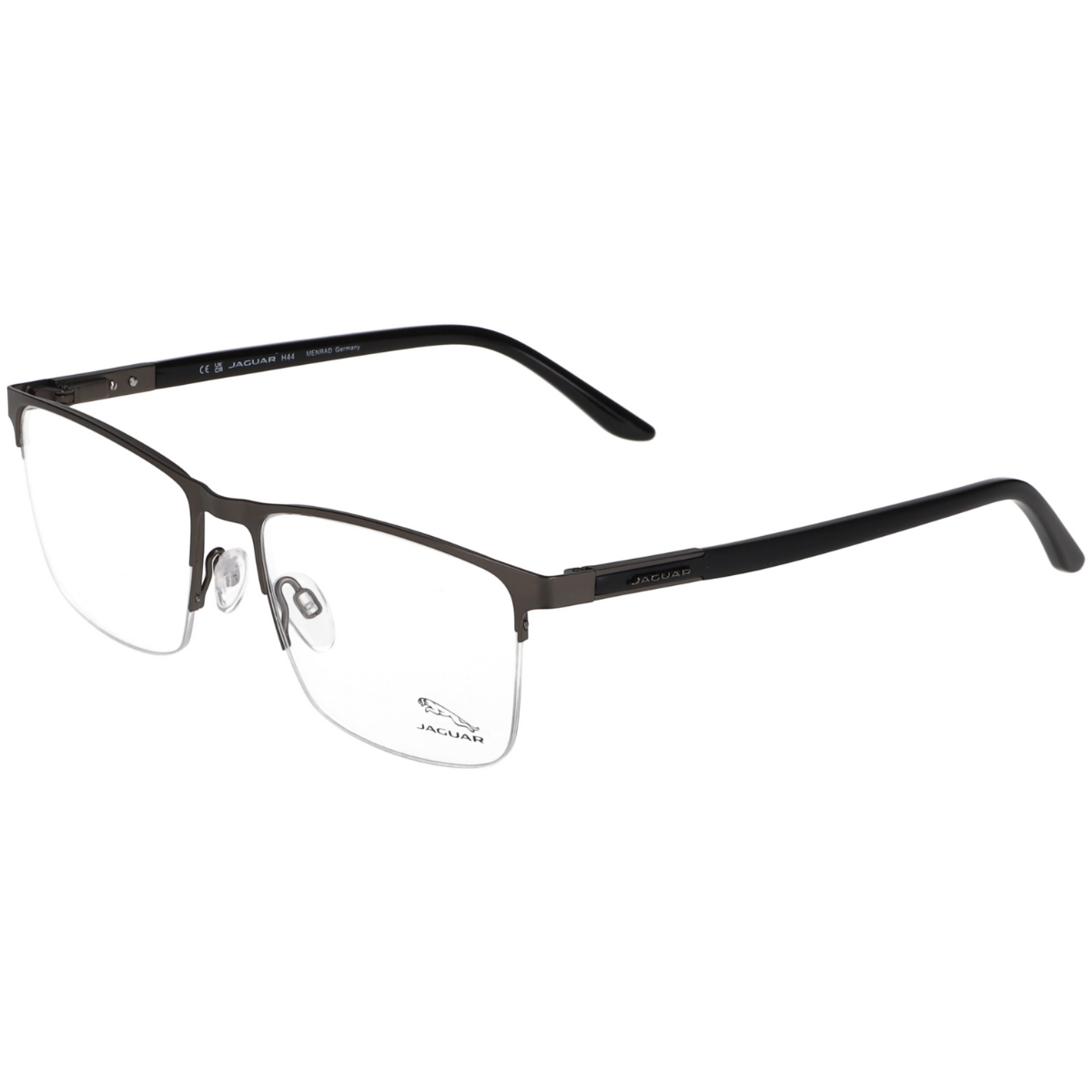 Jaguar Metal Semi Rimless Grey Glasses