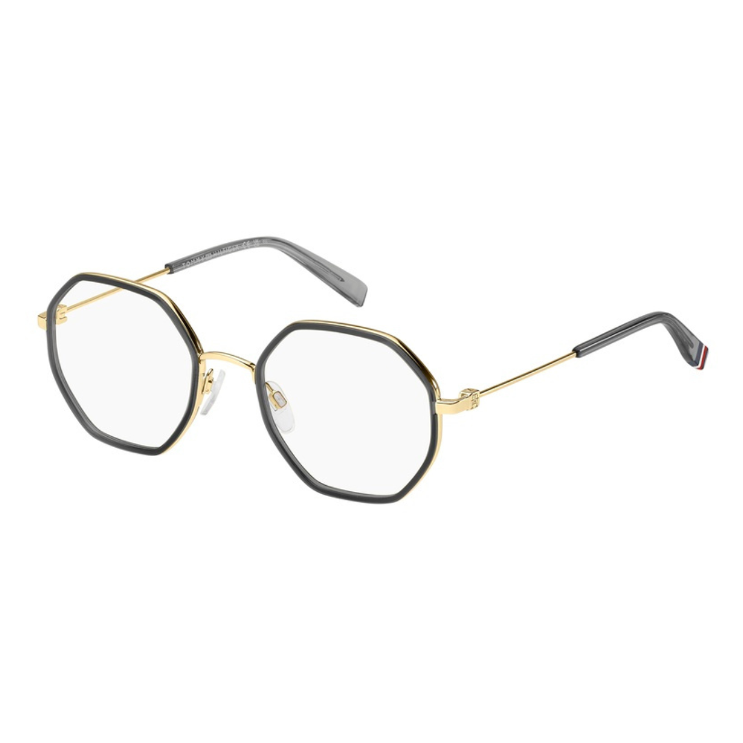 Tommy Hilfiger Hexagon Black & Gold Glasses