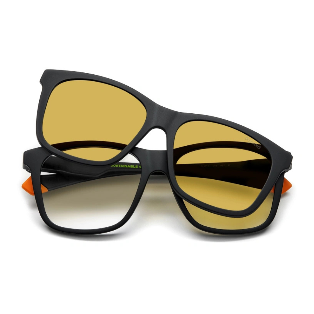 Polaroid Clip On Yellow Polarised Sunglasses