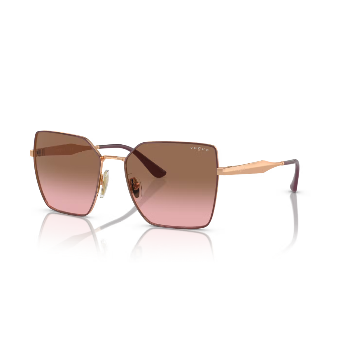 Vogue Red Pink Metal Sunglasses