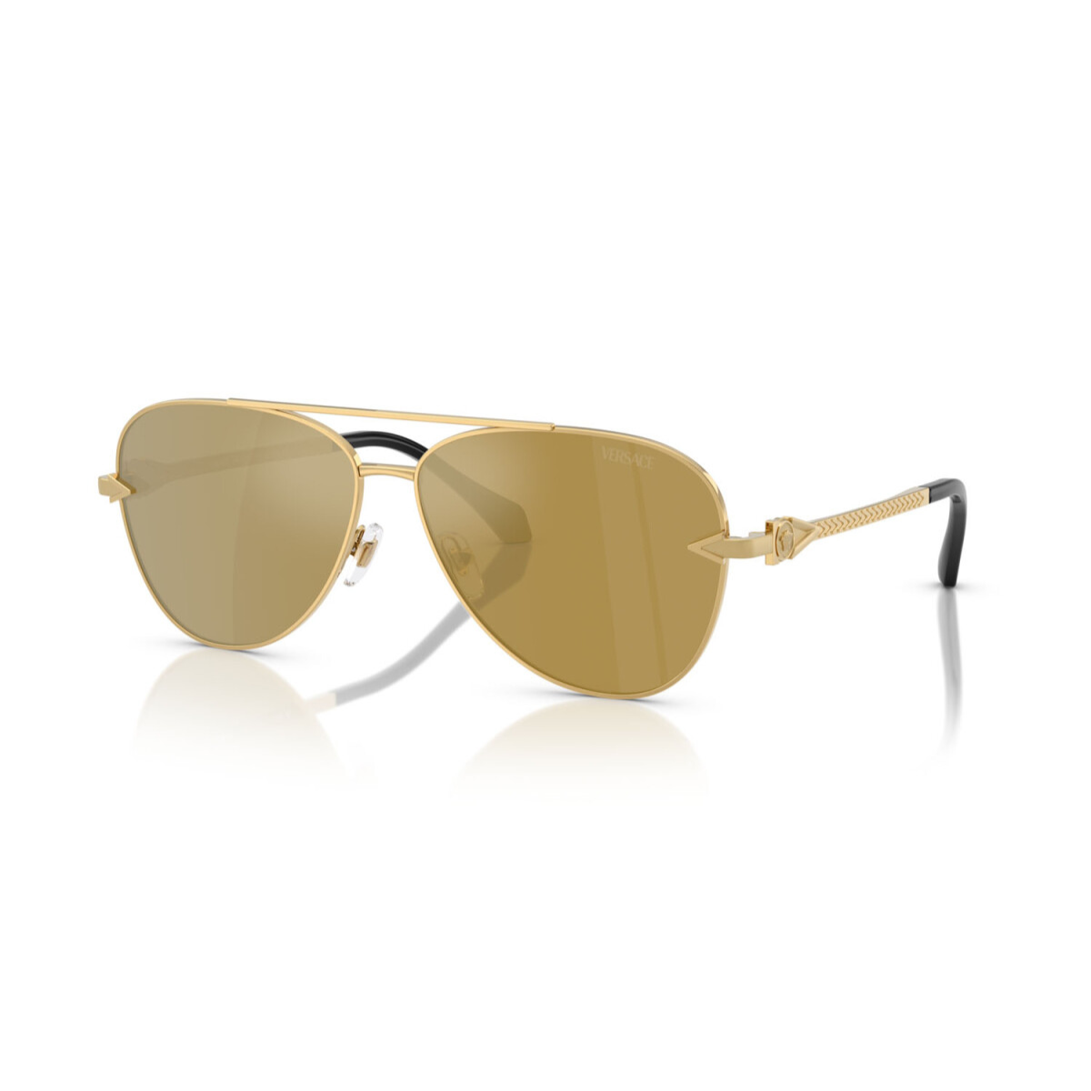 Versace Gold Metal Mirror Sunglasses