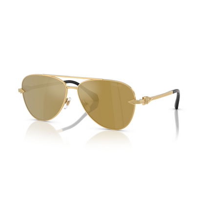 Versace Gold Metal Mirror Sunglasses